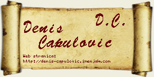 Denis Capulović vizit kartica